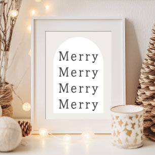 Modern Boho Arch Beige Merry Merry Mauer Prinz Poster