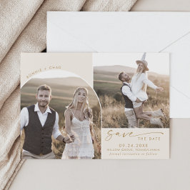 Modern Boho Arch | Creme-2-Foto Save The Date