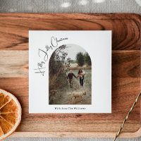 Modern Boho Arch Holly Jolly Christmas One Foto