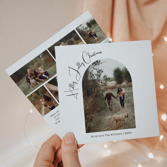 Modern Boho Arch Holly Jolly Weihnachten Sieben Fo (Von Creator hochgeladen)