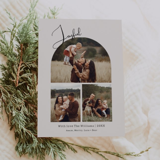 Modern Boho Arch Joyful Green 3 Foto Weihnachten (Von Creator hochgeladen)