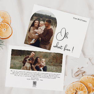 Modern Boho Arch Oh was Spaß Zwei Fotos Feiertagskarte