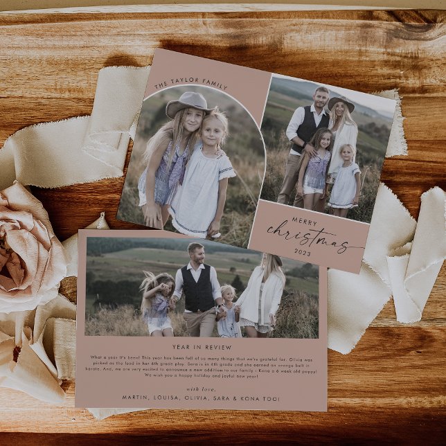 Modern Boho Arch Salmon 3 Fotos Weihnachten (Von Creator hochgeladen)