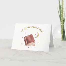 Modern Boho Book Moon Star Baby Dusche Dankeskarte