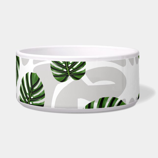 Modern Boho Botanical Leaves Pattern Napf (Vorderseite)