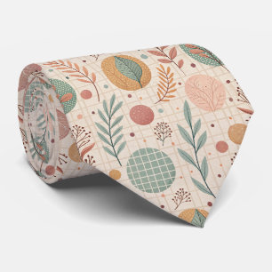 Modern Boho Botanisch Minimalistisch & Geometris Krawatte