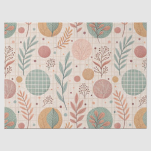 Modern Boho Botanisch Minimalistisch & Geometris Seidenpapier