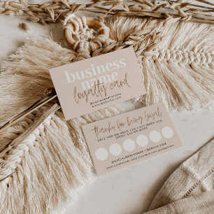 Modern Boho Briefmarke Coupon Card Terminkarte