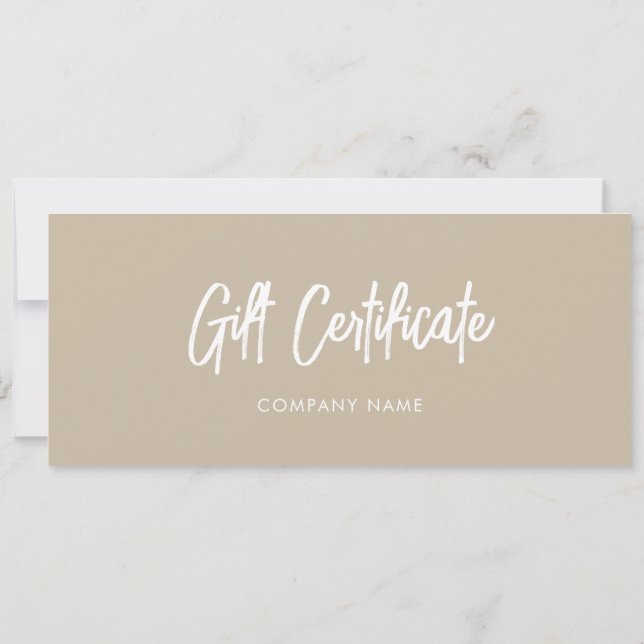 Modern Boho Business Logo Gift Certificate Voucher (Rückseite)