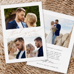 Modern Boho Calligraphy 4 Foto Wedding Vielen Dank Folieneinladung<br><div class="desc">Stilvolle moderne boho kalligraphische Hochzeit danke Ihnen Karte mit einem optionalen Foto und Text auf der Rückseite. Sie können diese Karte für Hochzeiten,  Brautparty,  Verlobungen,  Jubiläen oder besondere Veranstaltungen verwenden. Klicken Sie auf die SCHALTFLÄCHE BLAUE DESIGN TOOL,  um eine erweiterte Anpassung dieses Designs zu erhalten.</div>
