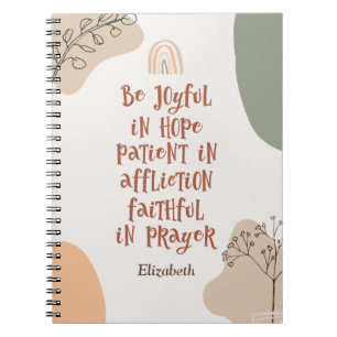 Modern Boho Christlich Bibel Verse Abstrakte Kunst Notizblock