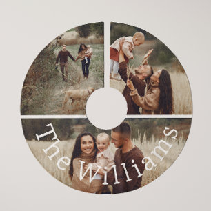 Modern Boho Christmas   Foto mit Namensbaumrock Polyester Weihnachtsbaumdecke