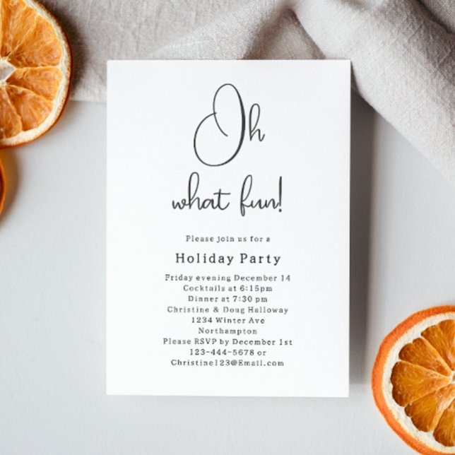 Modern Boho Christmas Oh What Fun Party Einladung (Von Creator hochgeladen)