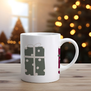 Modern Boho Christmas Polka Dot präsentiert Kaffeetasse