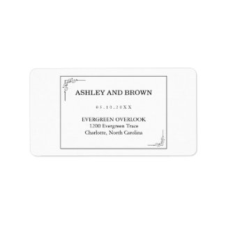 Modern Boho Elegant minimalist Return Address  Adressaufkleber