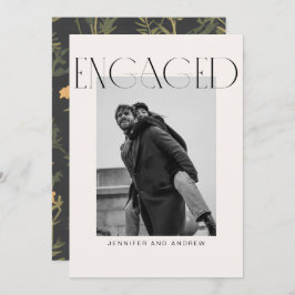 Modern Boho Engagement Party Card Dankeskarte