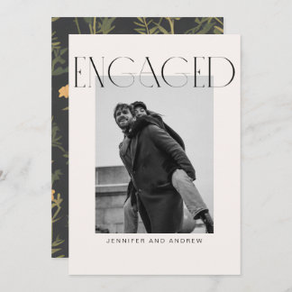 Modern Boho Engagement Party Card Dankeskarte