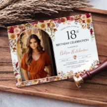 Modern Boho Floral 18. Geburtstagsparty Foto