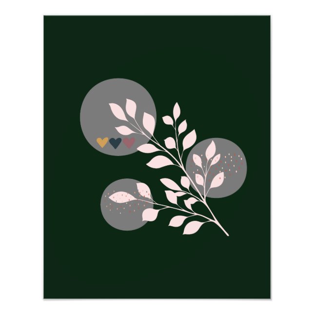 Modern Boho Floral Fotodruck (Vorne)