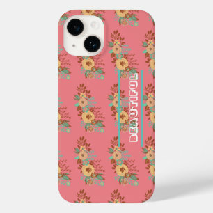 Modern Boho Floral Pink Case-Mate iPhone 14 Hülle