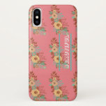 Modern Boho Floral Pink Case-Mate iPhone Hülle<br><div class="desc">Modern Boho Floral Pink iPhone & iPad Gehäuse, Samsung Hüllen, Galaxy S8 Hüllen ,  Mousepad , Desk Mat</div>