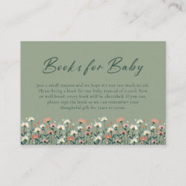 Modern Boho Floral Sage Green Baby in Bloom Shower Begleitkarte