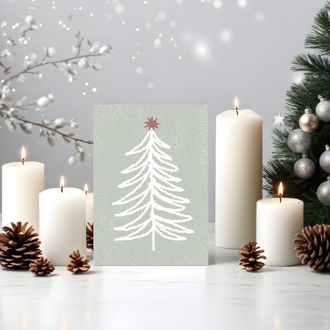 Modern Boho Frohe Weihnachten / Neujahr Card Dankeskarte (Sweet Modern Boho Holiday Card)