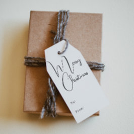 Modern Boho frohe Weihnachten zu und von Geschenkanhänger