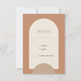 Modern Boho Geometric Arch RSVP Karte