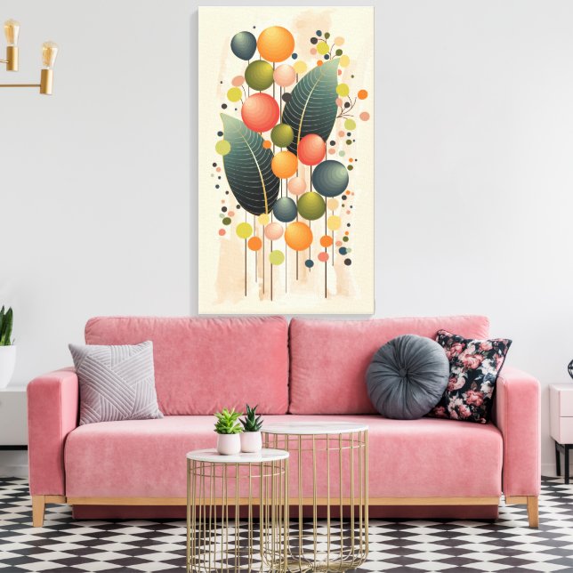 Modern Boho & Geometric Leinwanddruck (Insitu (Wohnzimmer))