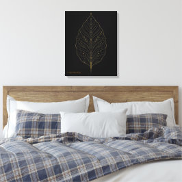 Modern Boho Gold Minimalist Botanical Canvas Art Leinwanddruck
