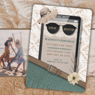 Modern Boho Handy Geburtstagseinladung Einladung