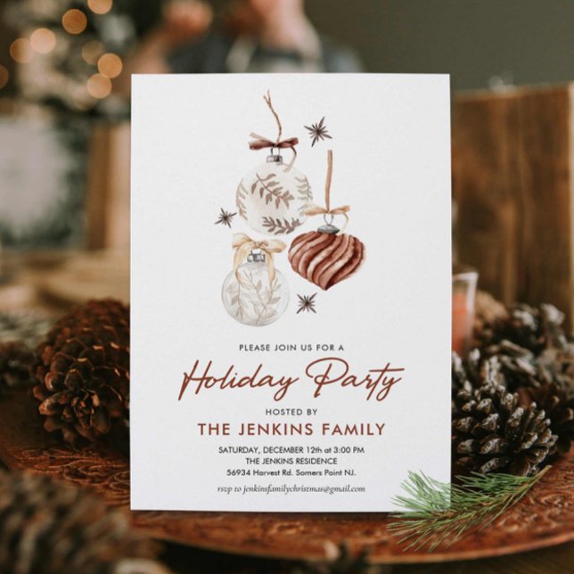 Modern Boho Holiday Party Invitation Einladung (Boho Holiday Party Invite)