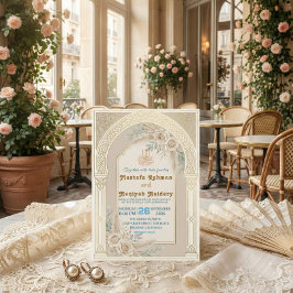 Modern Boho Islamic Nikkah Ceremony Einladung