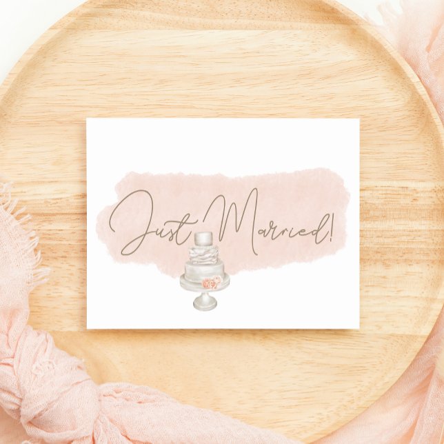 Modern Boho Pink Elegant Floral Just Married (Von Creator hochgeladen)
