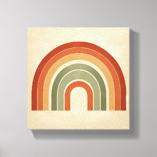 Modern Boho Rainbow Art - Minimalist Terracotta an Leinwanddruck