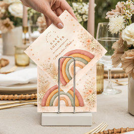 Modern Boho Rainbow Baby Shower Serviette