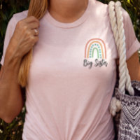 Modern Boho Rainbow Big Sister T - Shirt