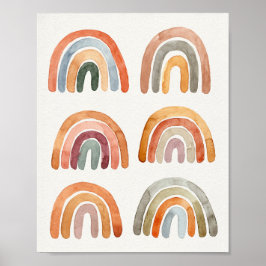 Modern Boho Rainbow Collection Poster
