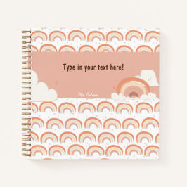Modern Boho Rainbow Personalisiert Binder, kundens Notizbuch