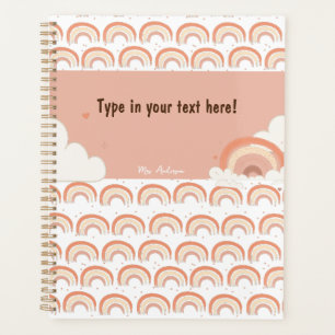 Modern Boho Rainbow Personalisiert Binder, kundens Planer