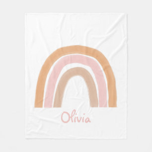 Modern Boho Rainbow Personalisiert Name Blanket Fleecedecke