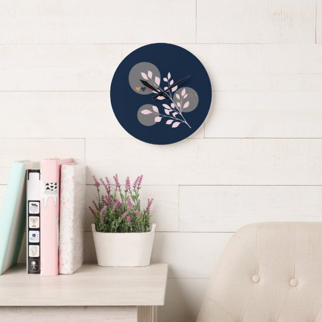 Modern Boho Round Acrylic Große Wanduhr (Lesesaal)