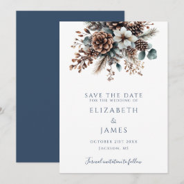 Modern Boho Rustikale Pinecones Hochzeit Save The Date