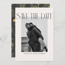 Modern Boho Save the Date Card