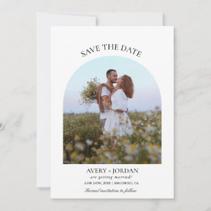 Modern Boho Save the Date   Foto Minimalistisch Einladung