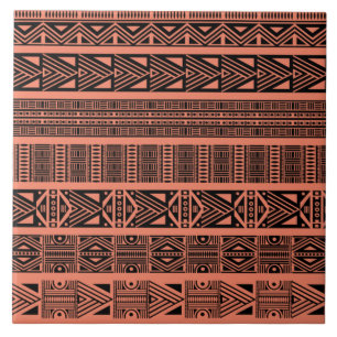 Modern Boho Schwarz-Rosa-Muster Streifen Fliese