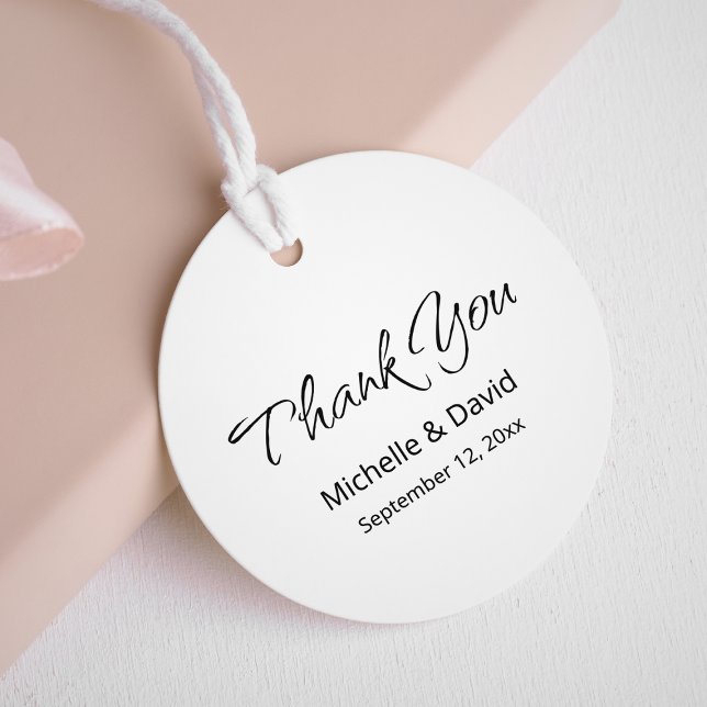 Modern Boho Simple Script Wedding Vielen Dank Geschenkanhänger (Von Creator hochgeladen)