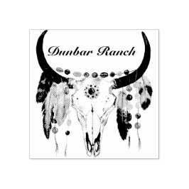 Modern Boho Skull Business oder Name Gummistempel