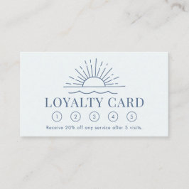 Modern Boho Sun and Beach Wave Loyalty Card Visitenkarte